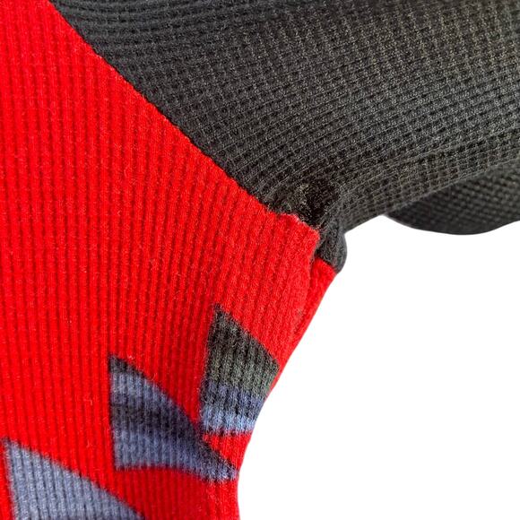 Lauren Ralph Lauren Active Southwestern Print Knit Hoodie Red Blue Medium AS IS - Picture 6 of 6